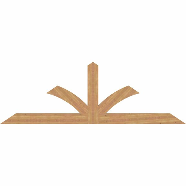 Ekena Millwork Richland Smooth Timber Gable Bracket, Western Red Cedar, 96"W x 32"H x 1 1/2"D x 5 1/2"F, 8/12 Pitch GBW096X32X0206RIC00SWR - main